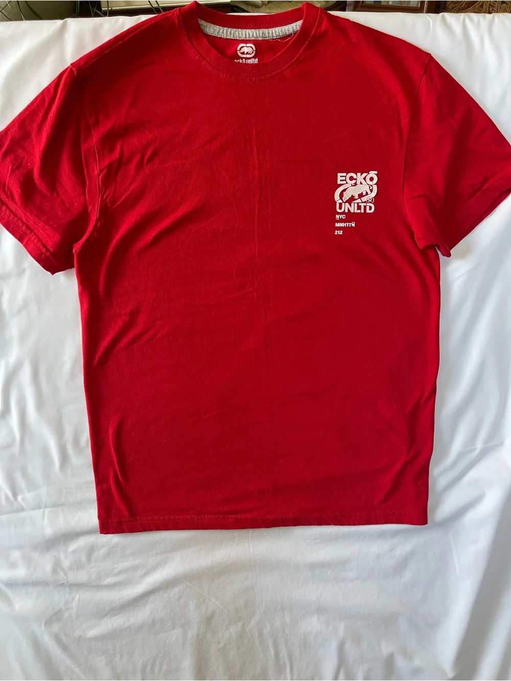 Ecko Unlimited Red Short Sleeve Graphic Pocket Tee